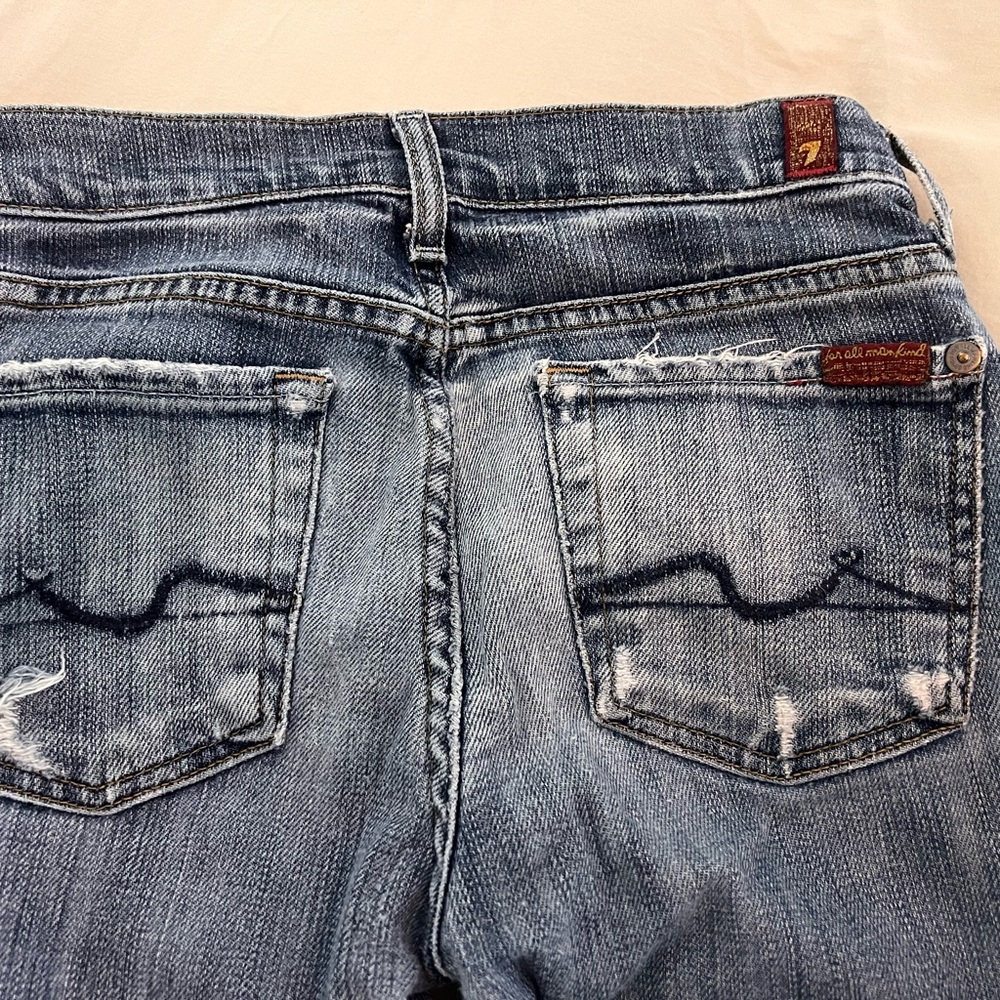 7 For All Mankind Light Blue Boot Cut Jeans